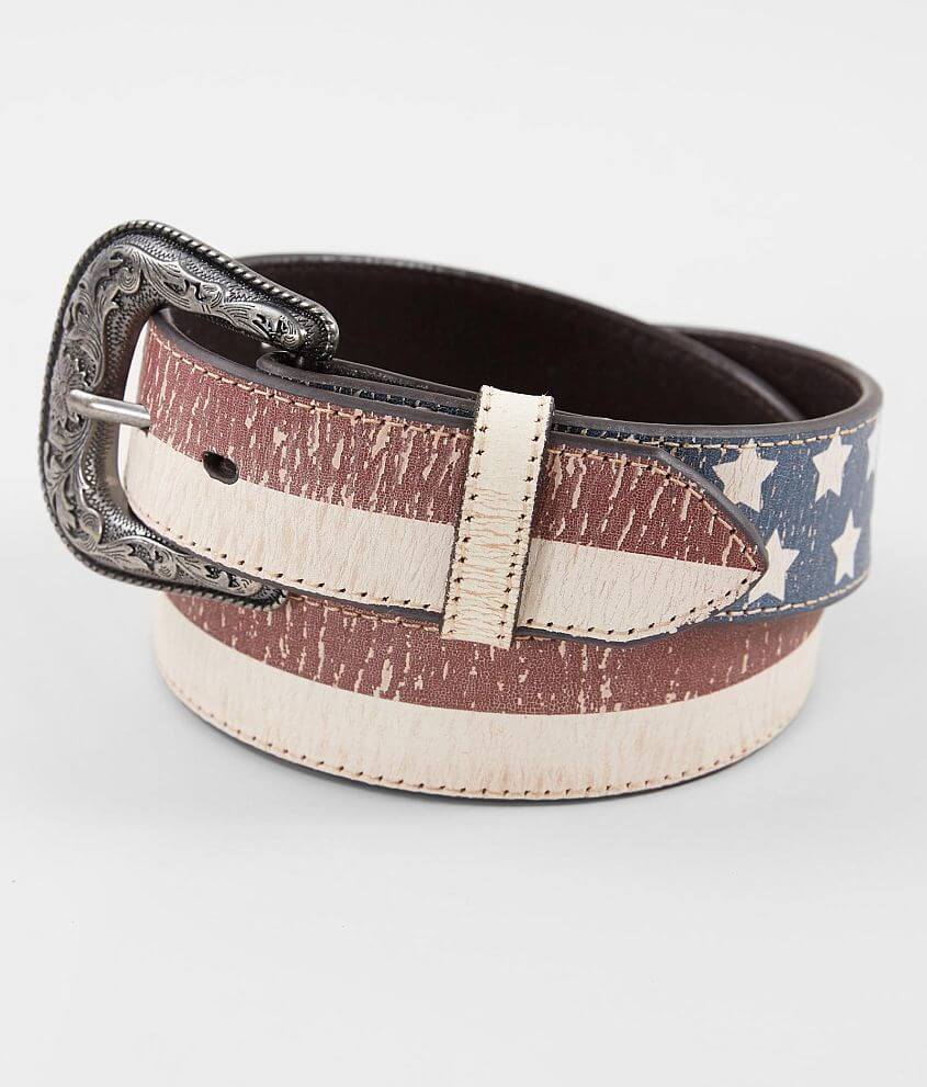 Indie Spirit Designs Americana Leather Belt front view