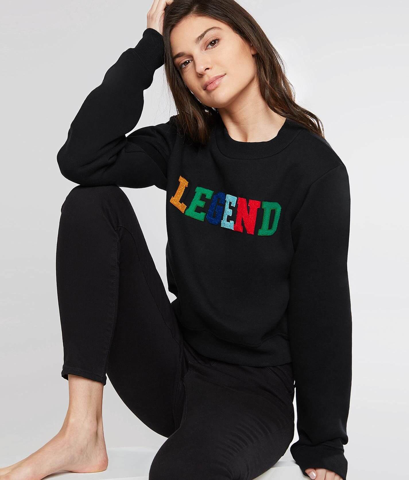 Kendall & Kylie Juniors Womens M Kali LOVE hoodie pullover sweat shirt fleece^^ 