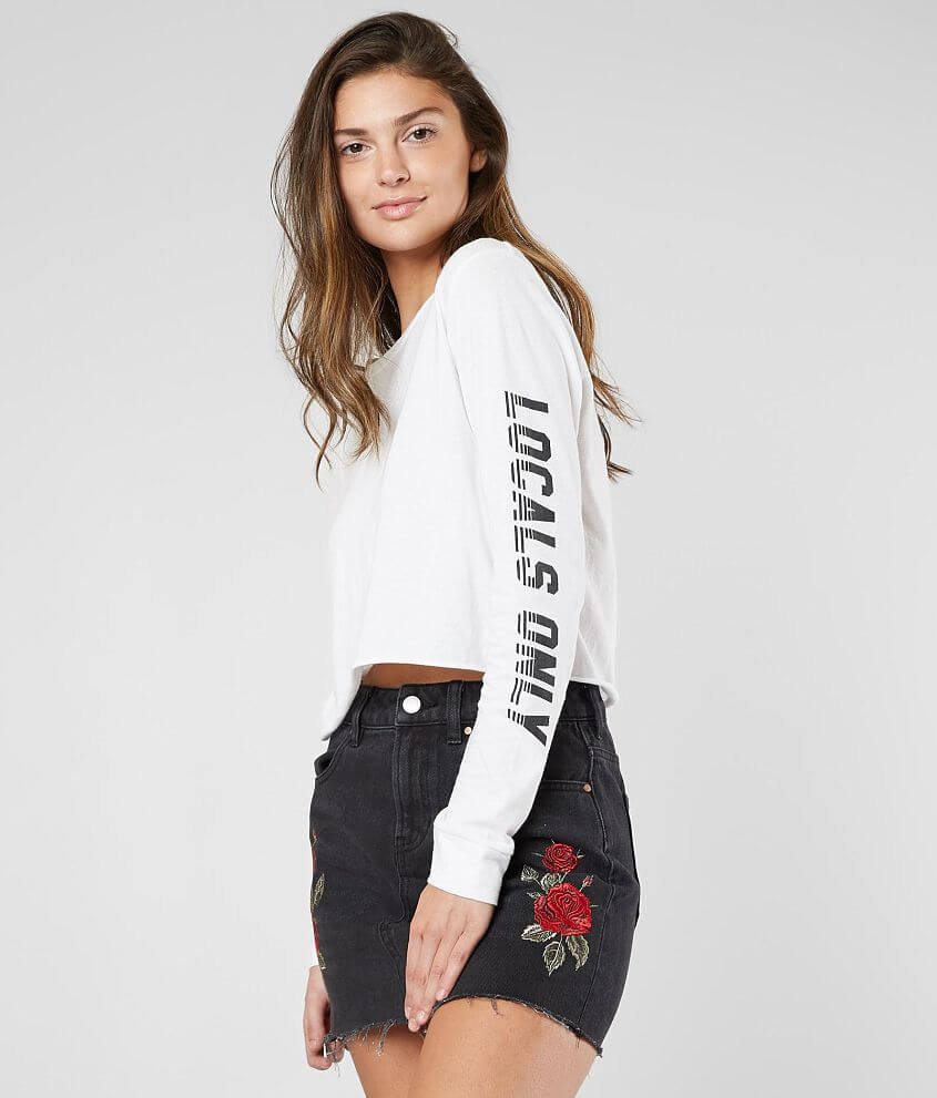 KENDALL &#43; KYLIE Los Angeles Cropped T-Shirt front view