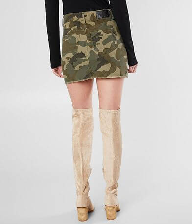 KENDALL &#43; KYLIE Camo Denim Skirt BACK
