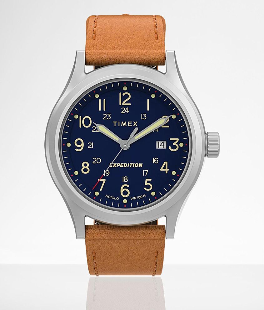 Timex Expedition North Field Leather Watch front view