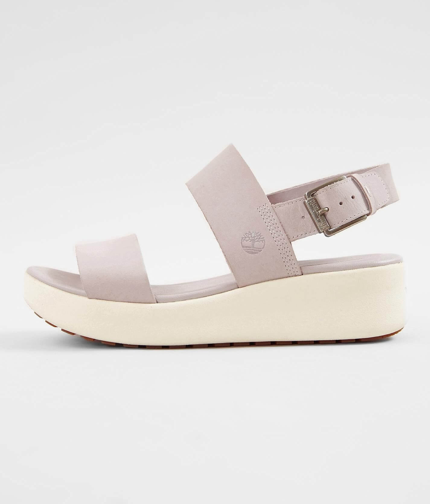 Timberland® Los Angeles Leather Sandal - Women's Shoes in Light Purple Nubuck | Buckle