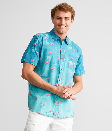 Tipsy Elves Natural Light® Flamingo Shirt front view