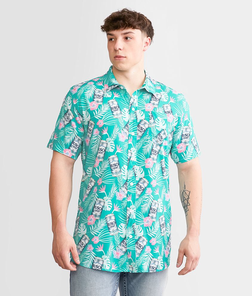 Tipsy Elves Busch Light Tropical Shirt front view