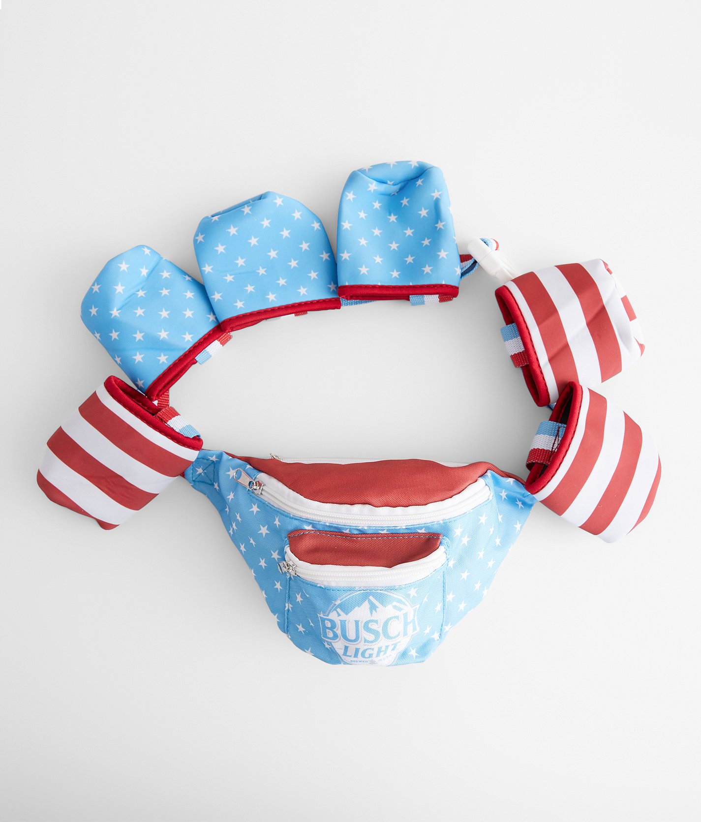 Tipsy Elves Patriotic USA Fanny Pack With Drink Holder & Flag Cape - Adjustable Waist, Multiple Pockets, Fun Novelty - View #9