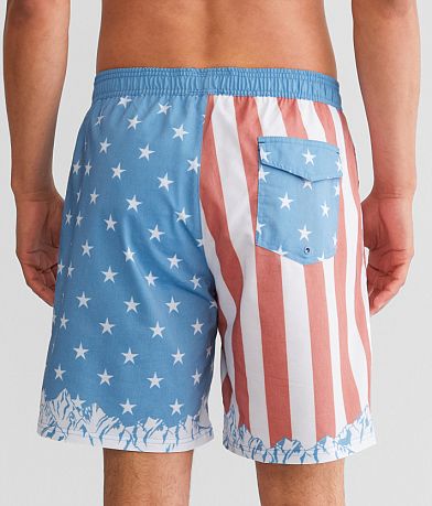 Tipsy Elves Busch Light&#174; Stretch Swim Trunks BACK