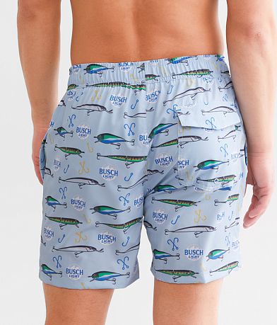 Tipsy Elves Busch Light&#174; Fishing Swim Trunks BACK