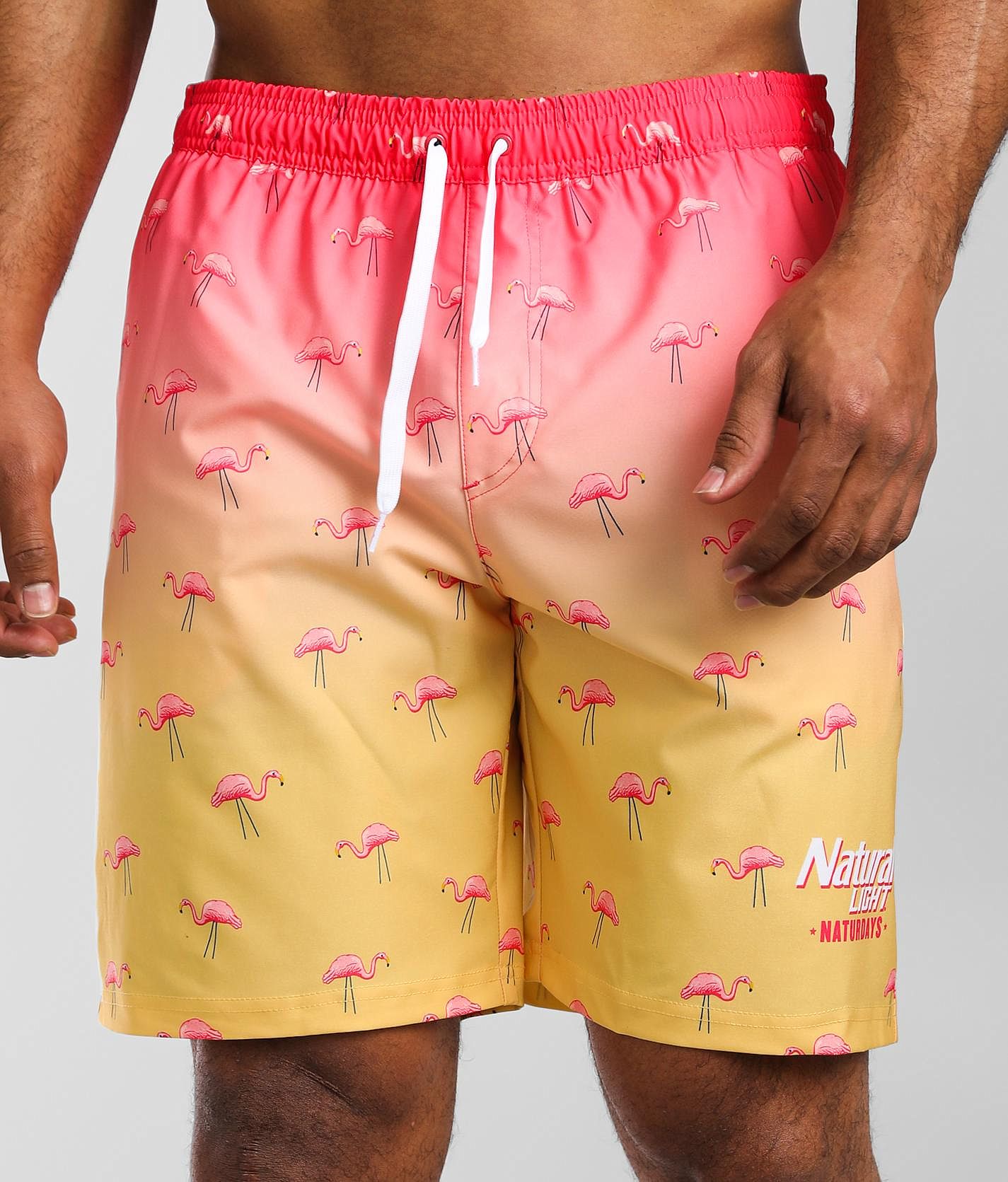 Tipsy Elves Natural Light Stretch Swim Trunks Men s Swimwear in