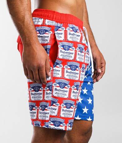 Tipsy Elves Budweiser&#174; Stretch Swim Trunks FULL_RIGHT_SIDE