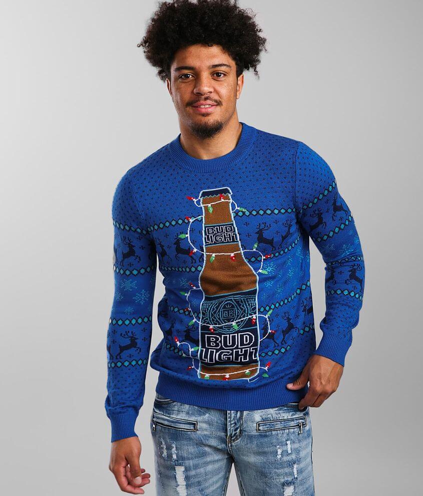 tipsyelves Bud Light&#174; Light-Up Sweater front view