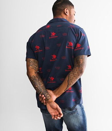Tipsy Elves Budweiser&#174; Hawaiian Shirt back view