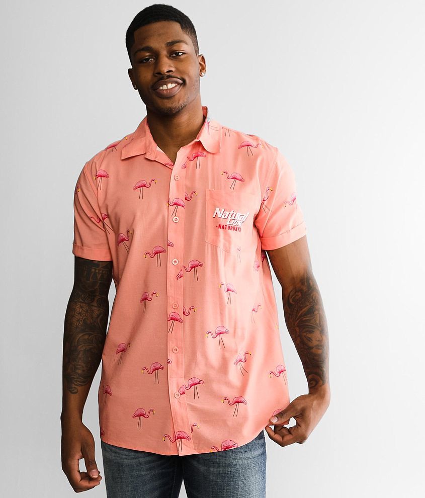 Mens pink hawaiian store shirt