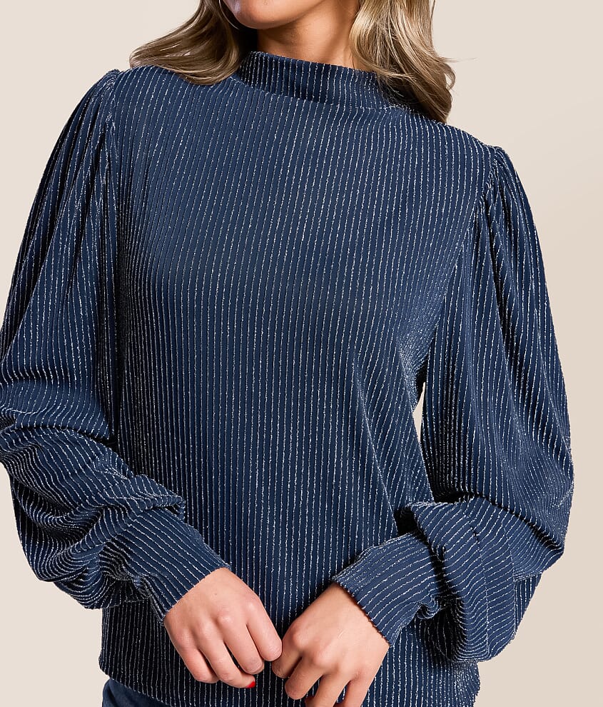Metallic Striped Top - thumbnail 4