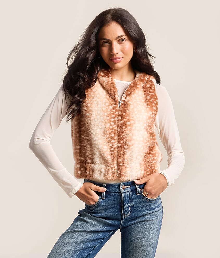 Faux Fur Hooded Vest