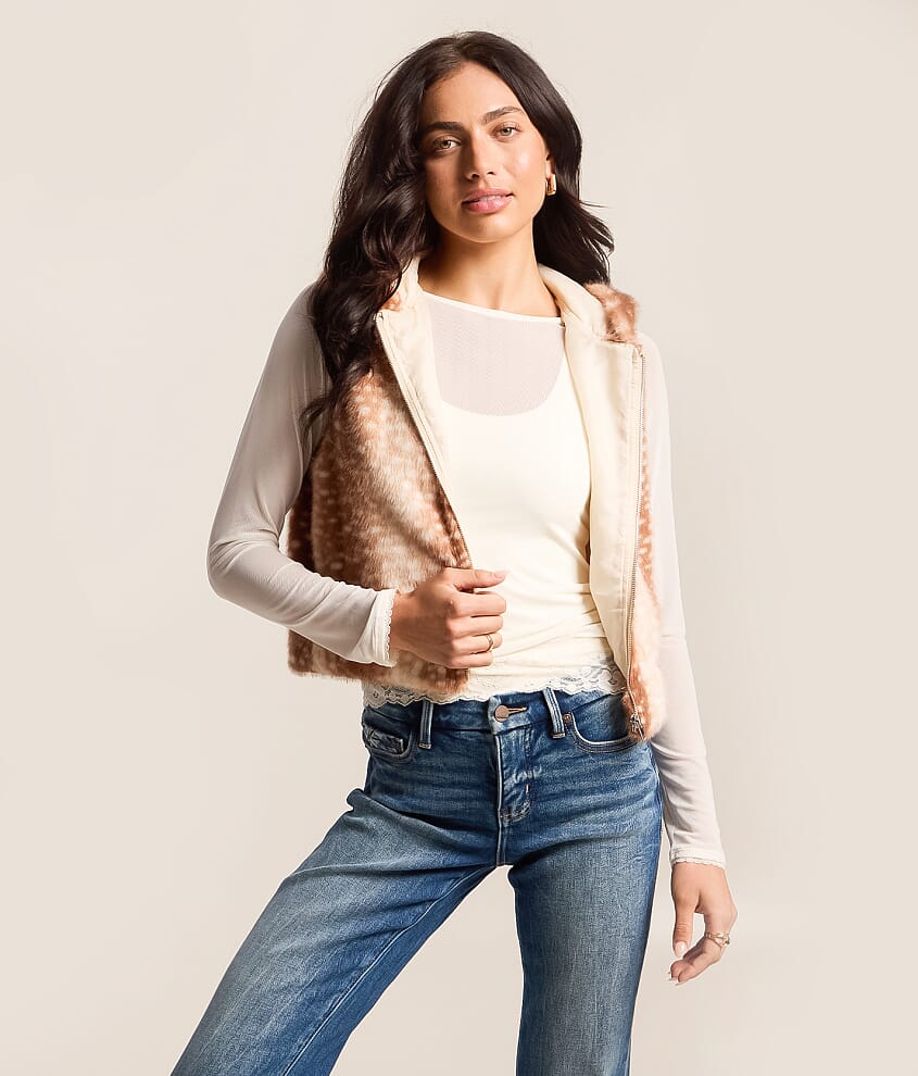 Faux Fur Hooded Vest