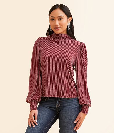 Daytrip Metallic Stripe Top front view