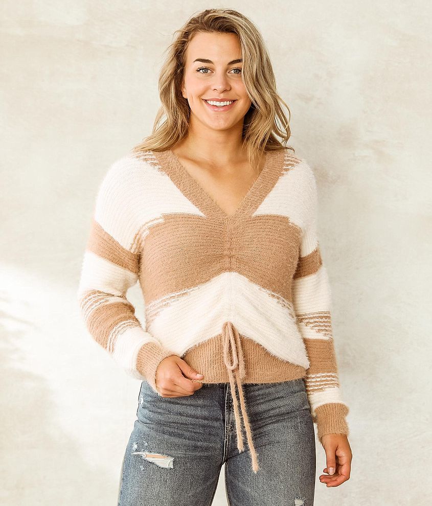 Tan fuzzy cheap sweater