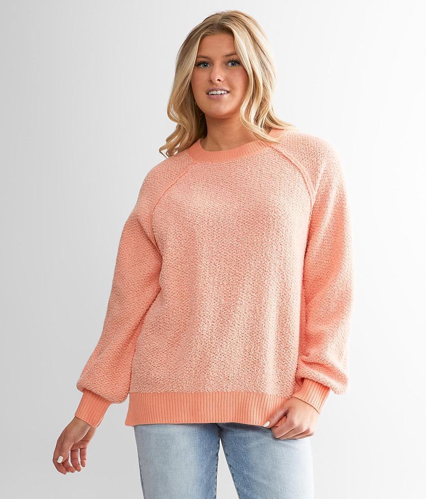 BKE Neon Nubby Pullover Sweater front view