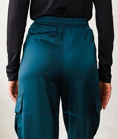 Lumiere Wide Leg Satin Cargo Pant BACK_POCKET