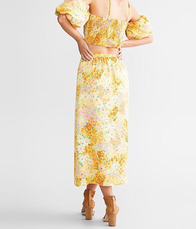 Willow &amp; Root Split Midi Skirt back view