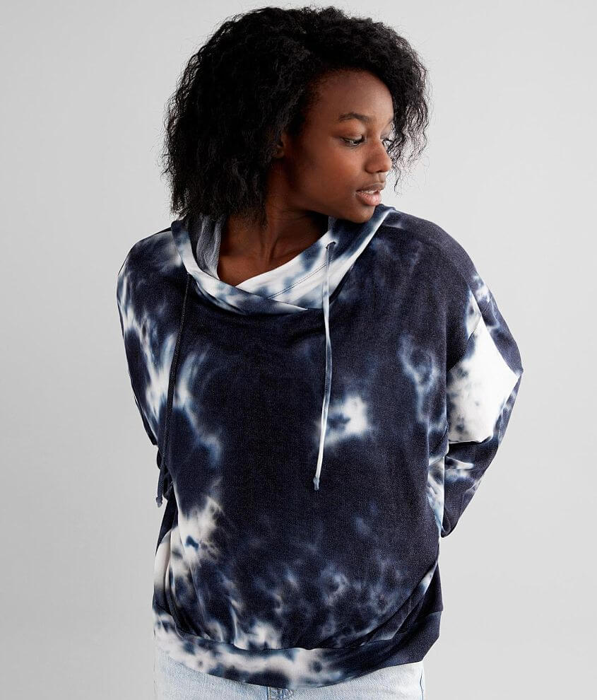 Blue tie dye hoodie sales women's