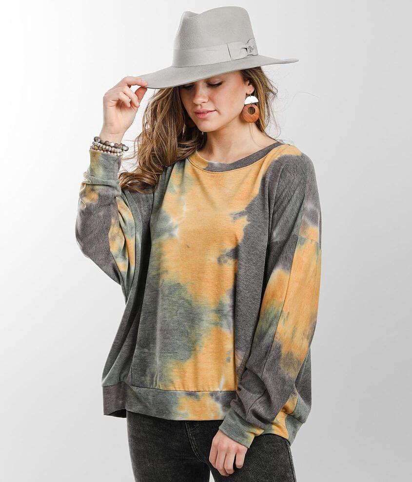 Gilded Intent Oversized Tie Dye Pullover Women s Sweatshirts in