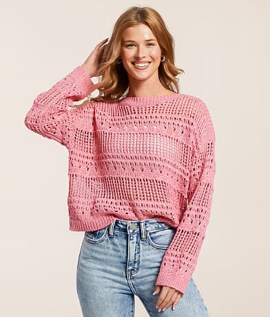 Willow & Root Pointelle Sweater front view
