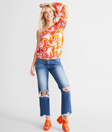 Willow &amp; Root One Shoulder Wavy Bubble Top MISC_DETAIL_2