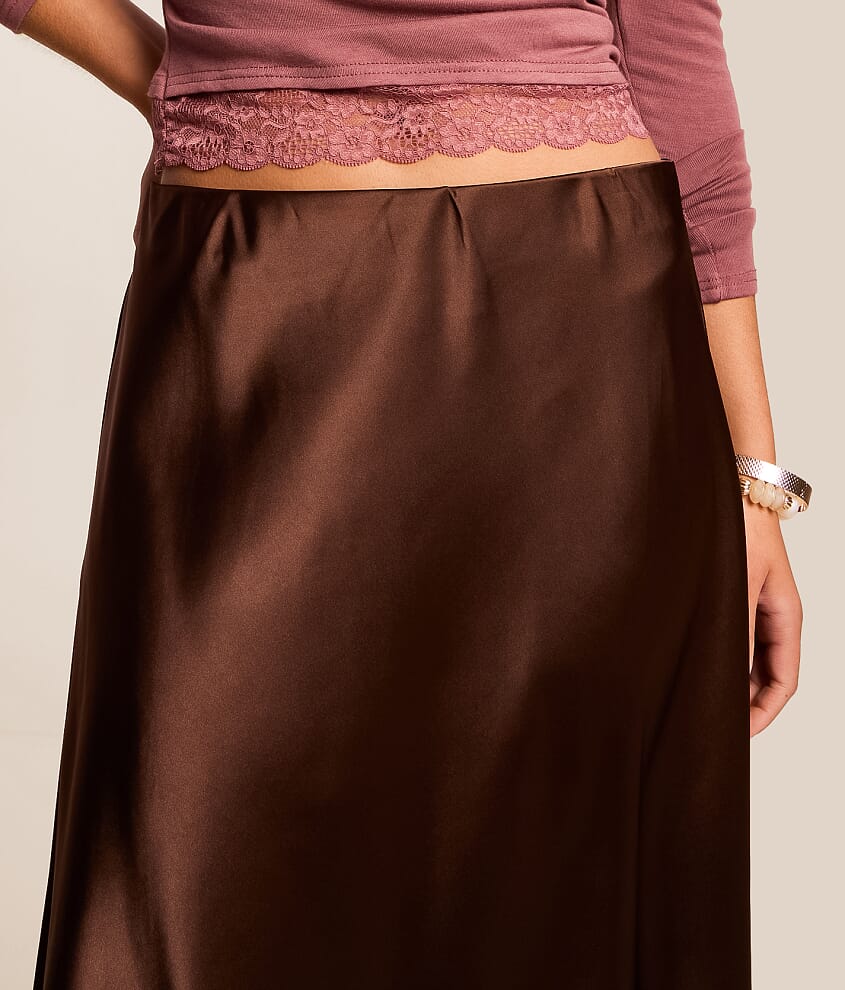 Satin Midi Skirt
