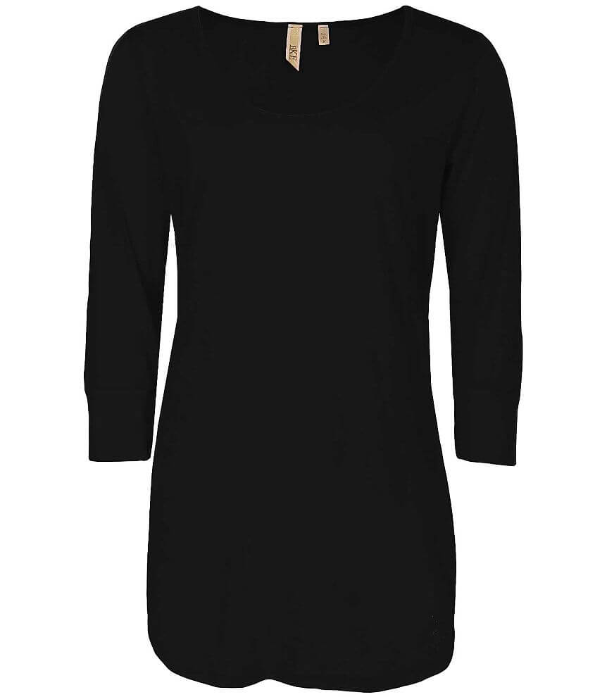 BKE Slub Fabric Tunic Top front view