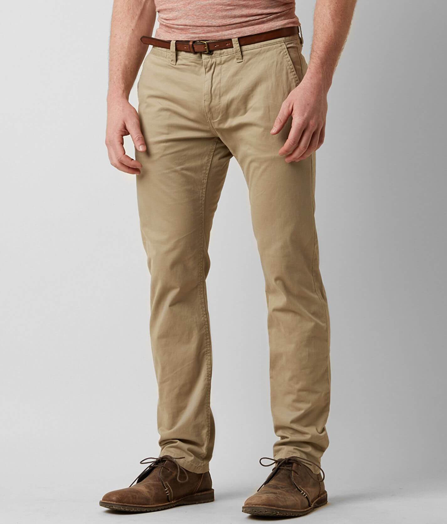 Tom Tailor Travis Chino Pant With Belt - Clothing in Khaki | Buckle