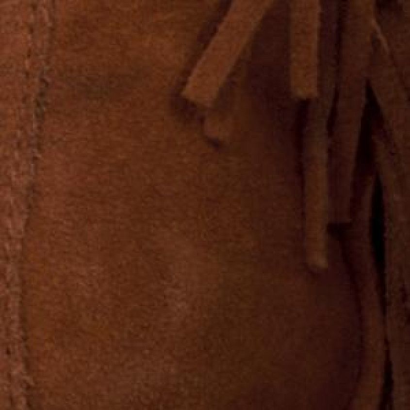 Cognac Suede Fringe