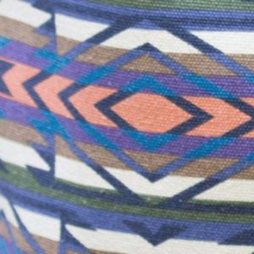 Blue Geometric Canvas