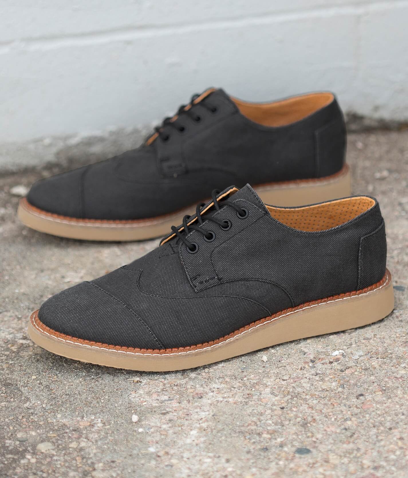 toms brogue ash aviator twill