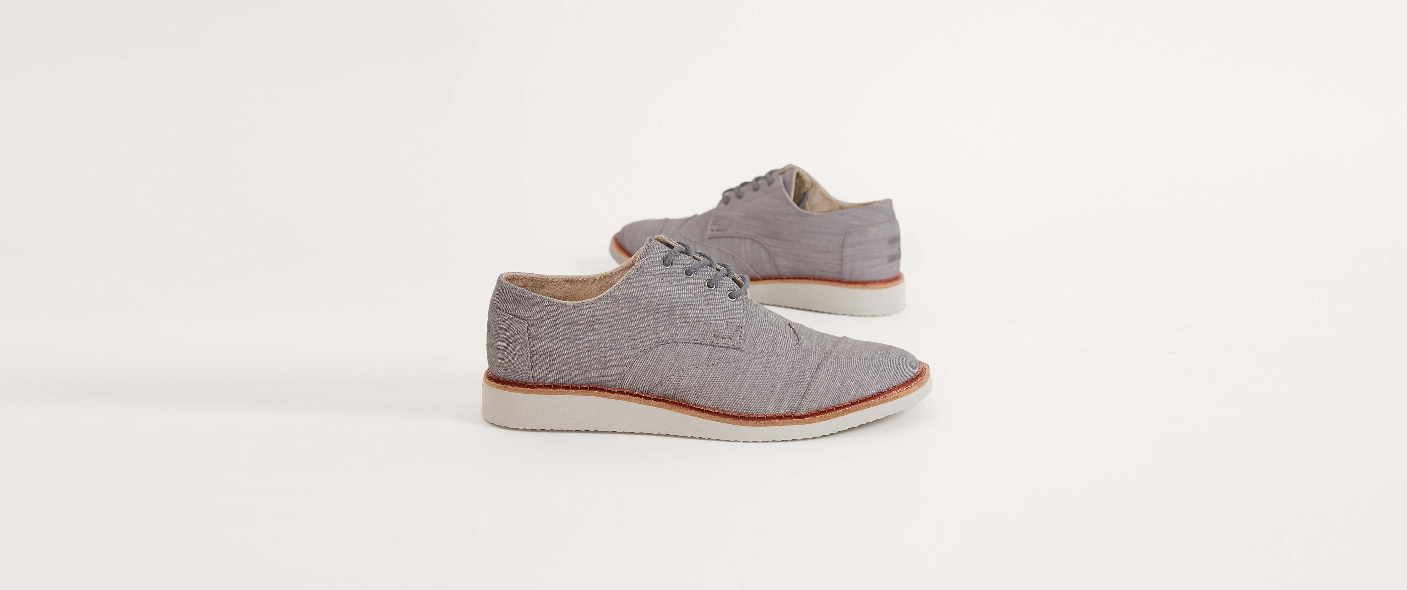 ブラザートム TOMS Brogue Shoe - Men's Shoes in Grey Denim | Buckle