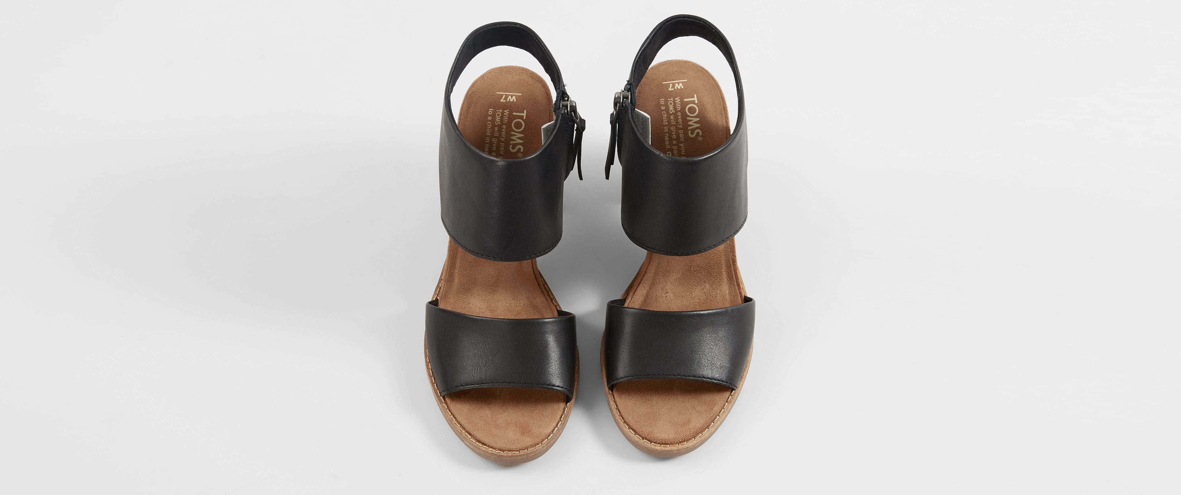 toms majorca black leather