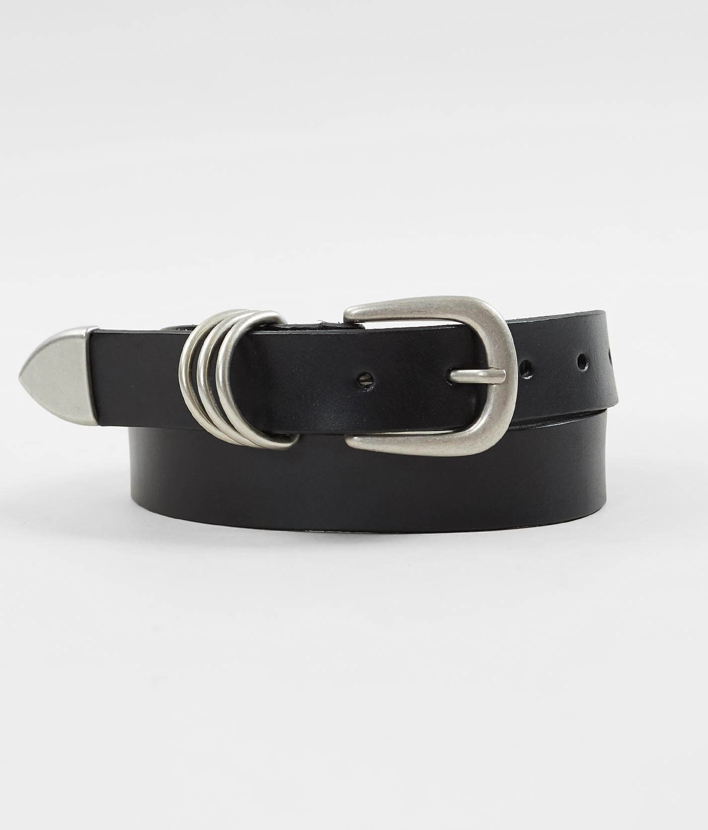 leather belt womens black