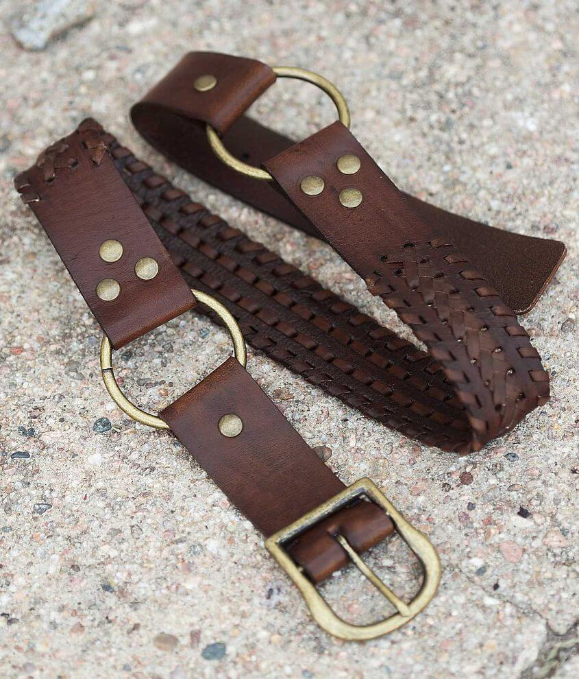BKE Weaved Leather Belt front view