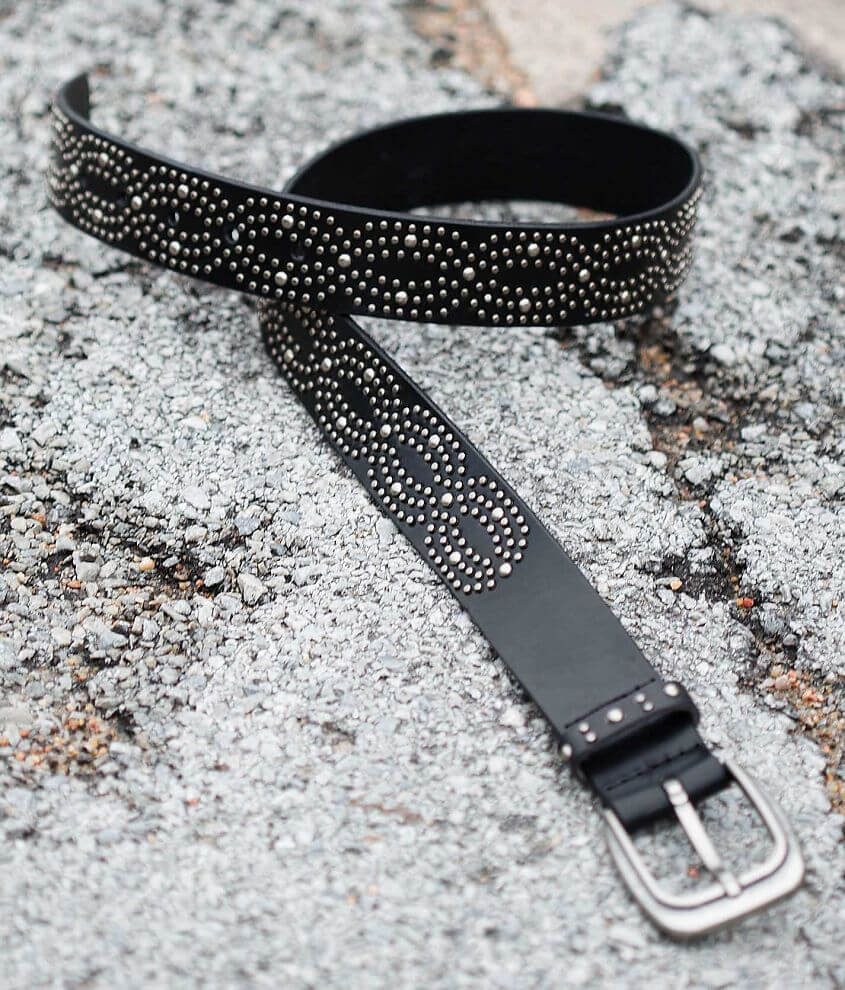 BKE The Buckle Black Studded Rhinestone Belt Large BKE Glitz Studded Western Belt - Women main image 2
