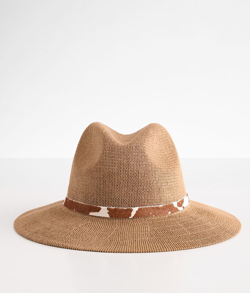 Wyeth Open Weave Fedora Hat front view