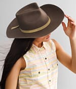 Wyeth‎ Cowboy Hat Womens Brown 100% Wool Western Premium Boho Urban Felt NWT NWT Wyeth Wool Cowboy Hat Women main image 4