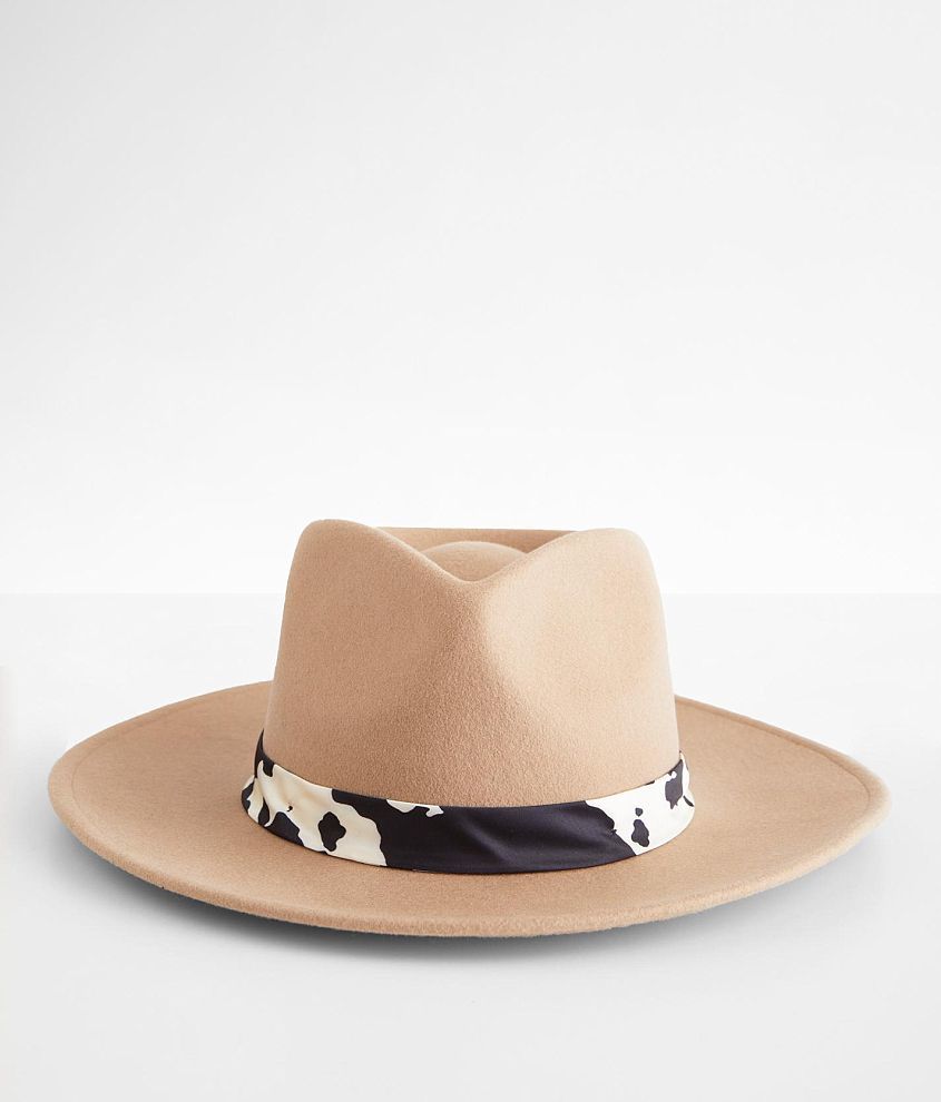 Wyeth Cow Print Banded Fashion Hat front view