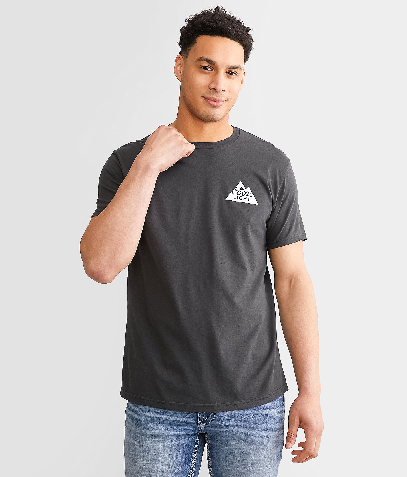 Coors Light Men's T-Shirt - 100% Cotton, Screen Printed Front Logo, Casual Beer Brand Apparel - View #3