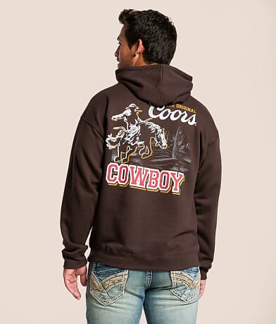 tee luv Coors® Cowboy Hooded Sweatshirt front view