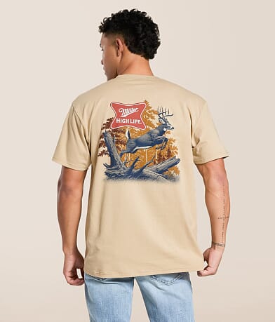 tee luv Miller High Life T-Shirt front view
