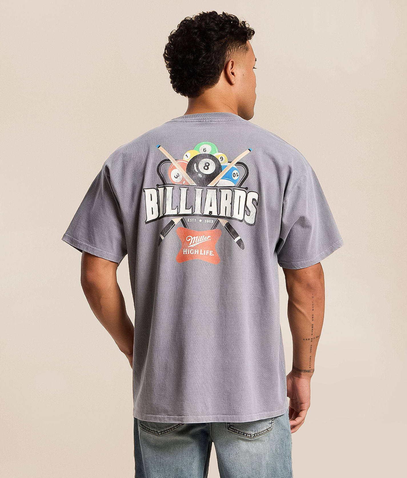 tee luv Miller High Life Billiards T-Shirt - Men