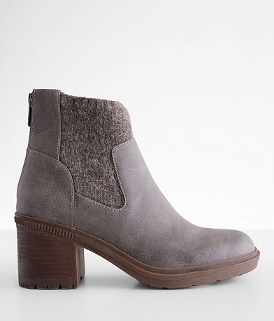 Ladies grey 2024 leather ankle boots