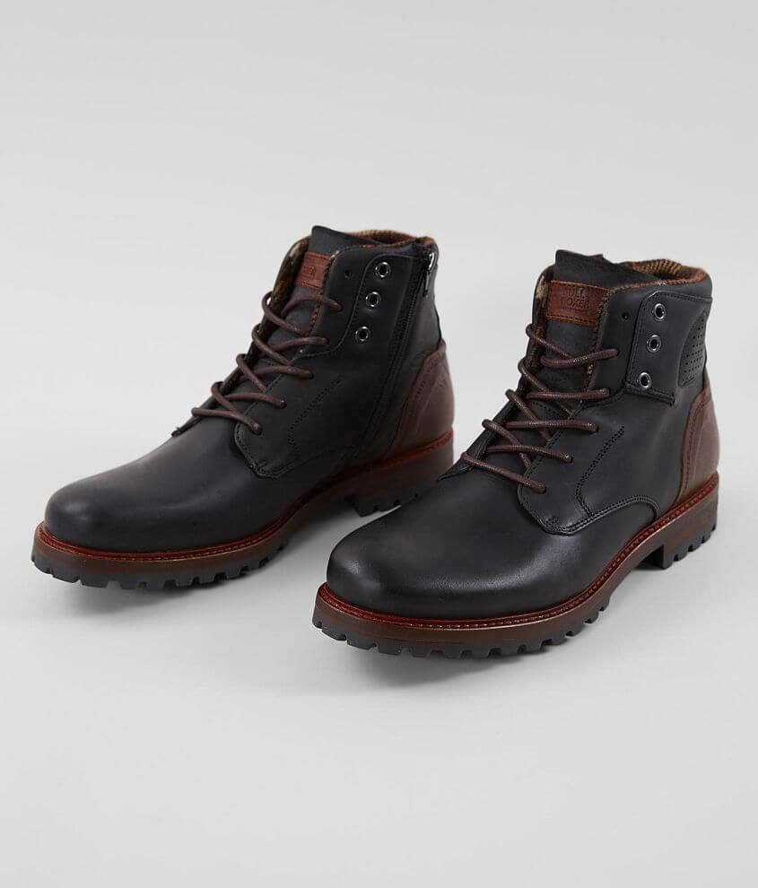 Bullboxer Walter Leather Boot Men's Shoes in Black Buckle