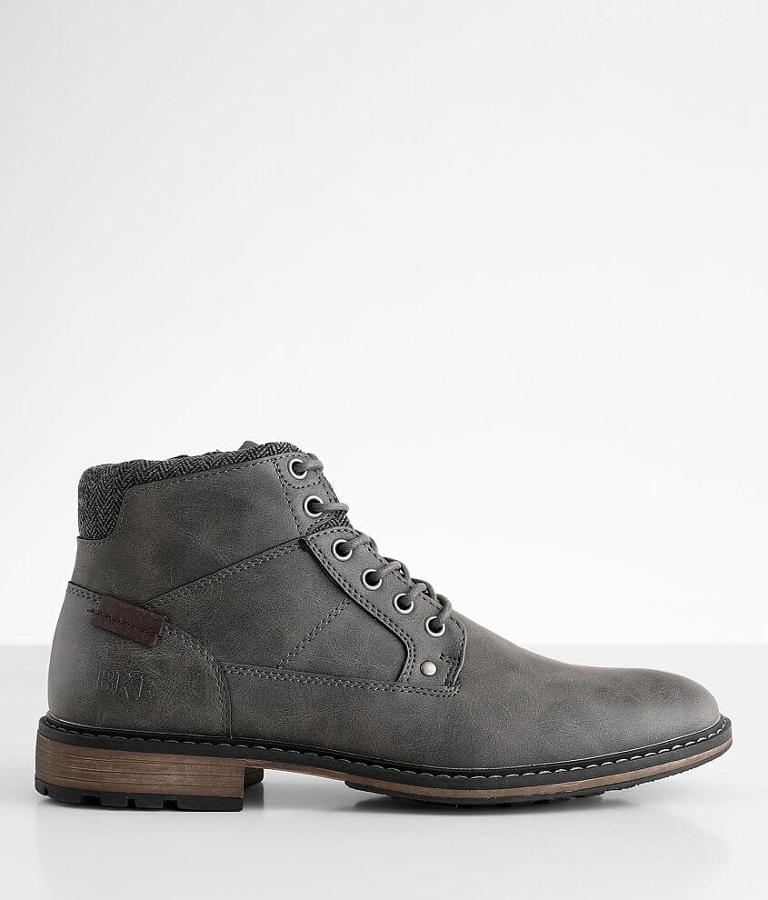 Grey shop buckle boots