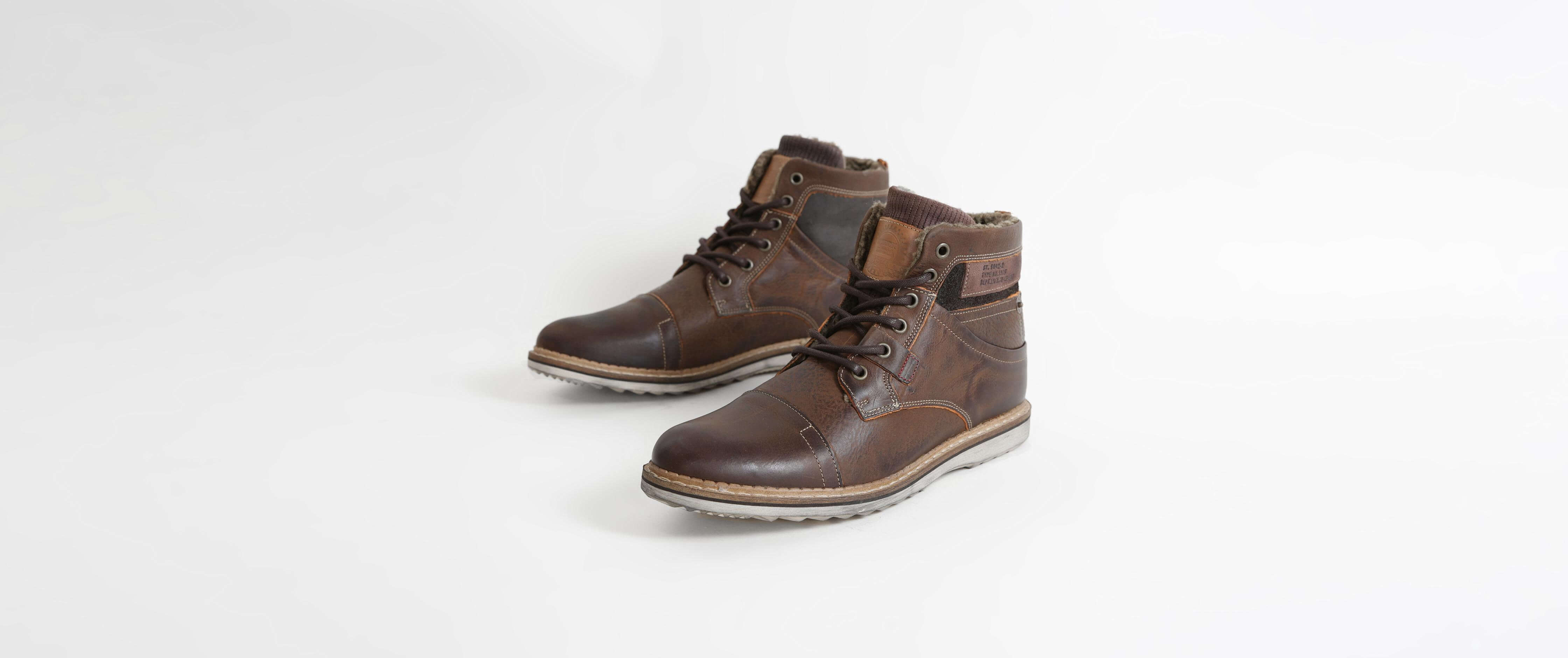 Bullboxer Zander Leather Boot Men's Shoes in Brown Buckle